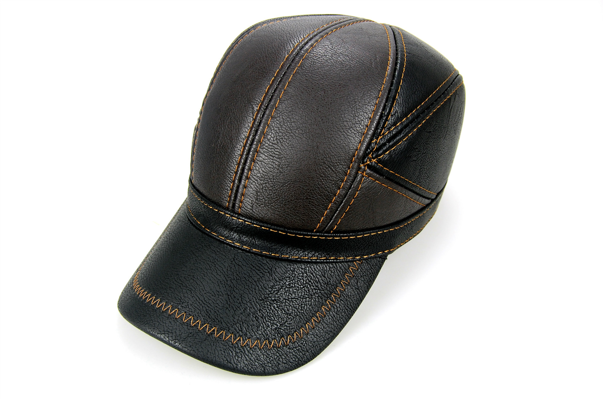 新款秋冬中老年男士皮帽子飞机帽护耳pu老人帽防寒护耳帽子 批发