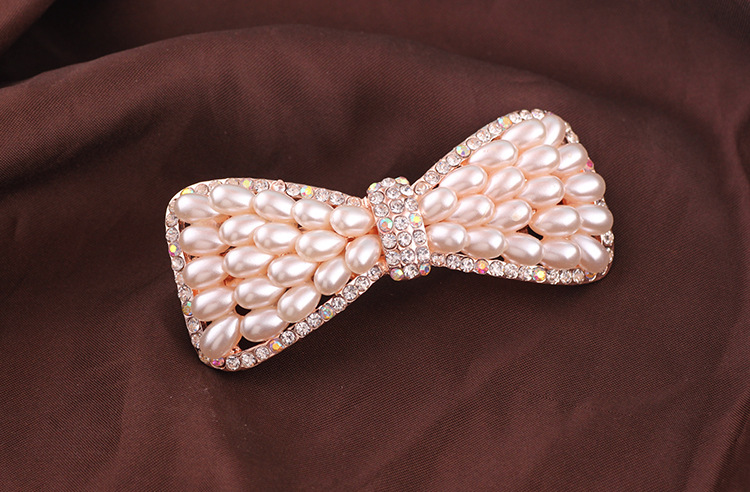 创意 水钻珍珠大号盘发发夹水晶发卡高贵盘发插梳女士盘发饰品