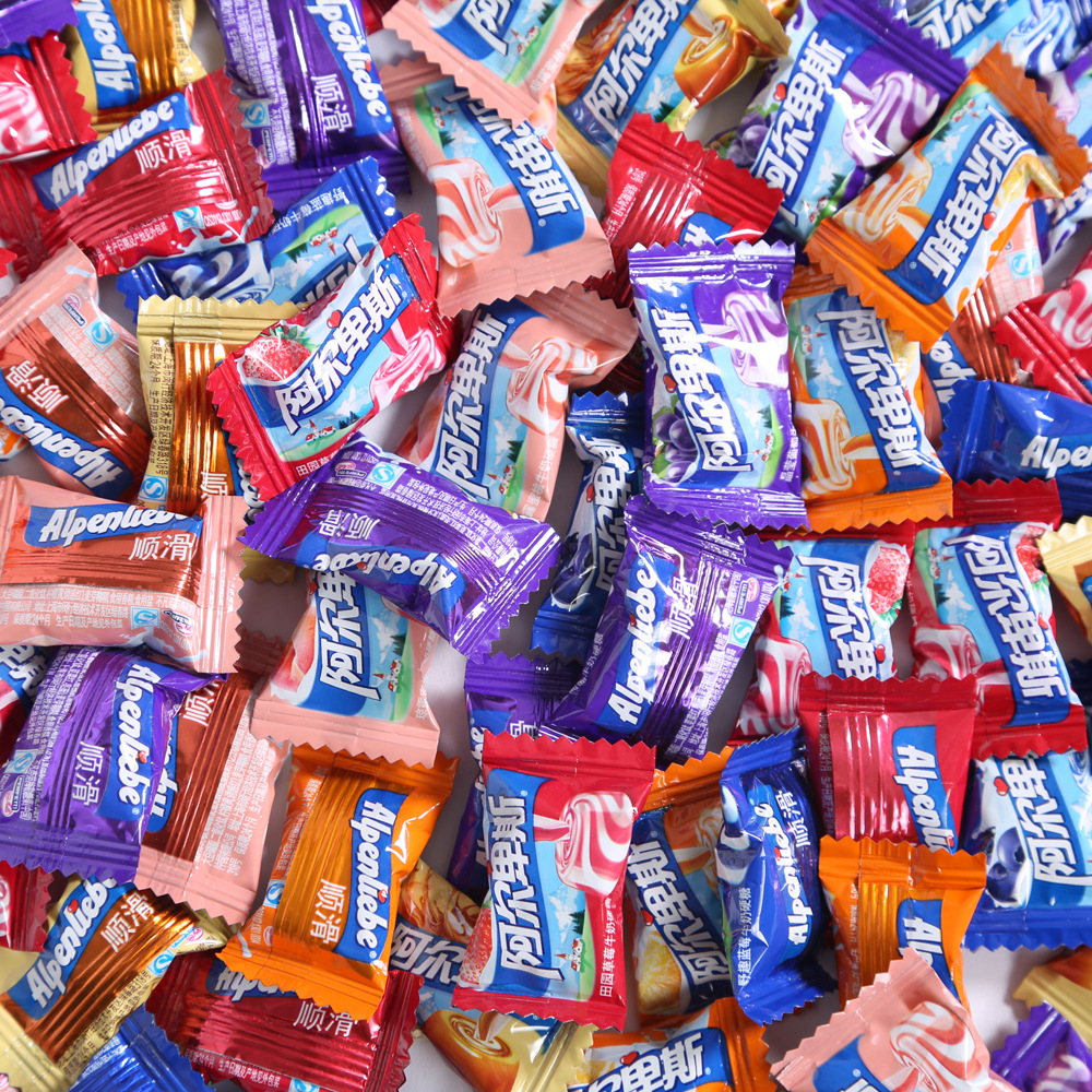 阿尔卑斯多味硬糖奶糖散装2500g约650粒婚庆喜糖糖果批发