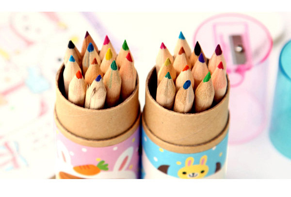 创意文具可爱星座女孩 12色小铅笔绘画笔 彩色铅笔涂色笔