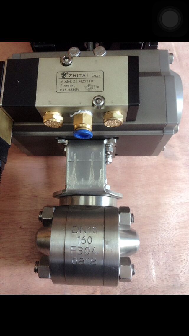 气动高压焊接球阀 带防爆电磁阀 防爆 限位开关 高压球阀 气动 - 阀批