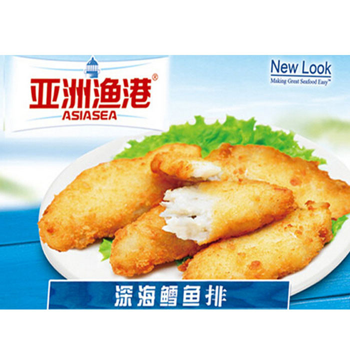 亚洲渔港深海鳕鱼条1080g369盒枚汉堡鳕鱼排鳕鱼肉高蛋白质