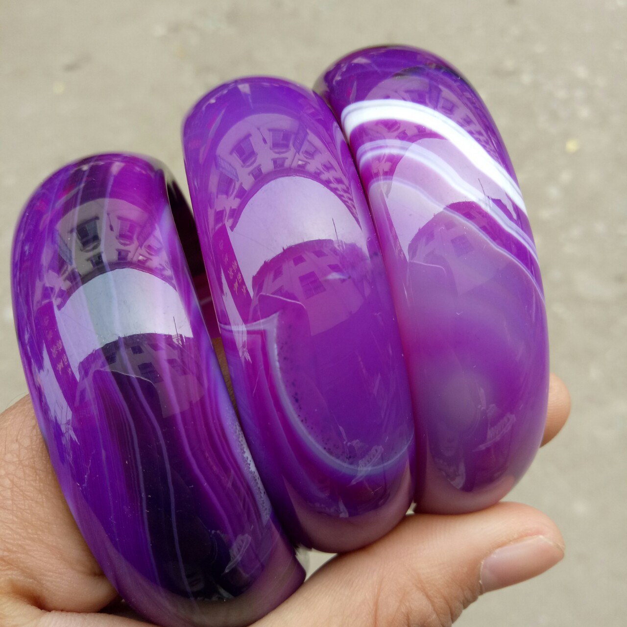 天然玉器玛瑙玉髓紫色手镯加宽加厚紫色花纹女士手环低价手镯批发