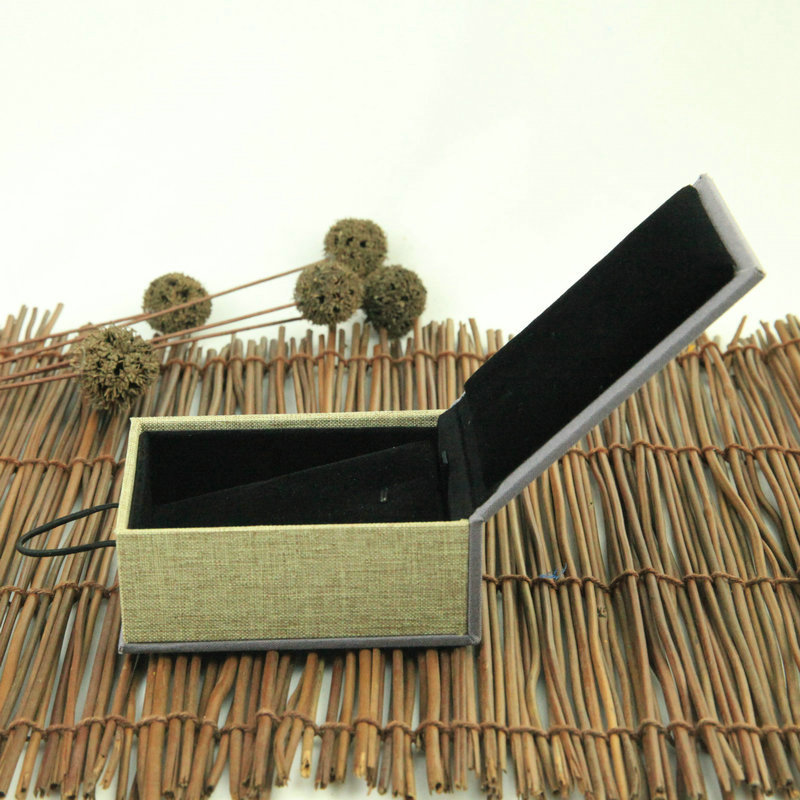 麻布木扣盒系列 成套饰品包装木扣盒子 高档首饰礼品包装盒定制