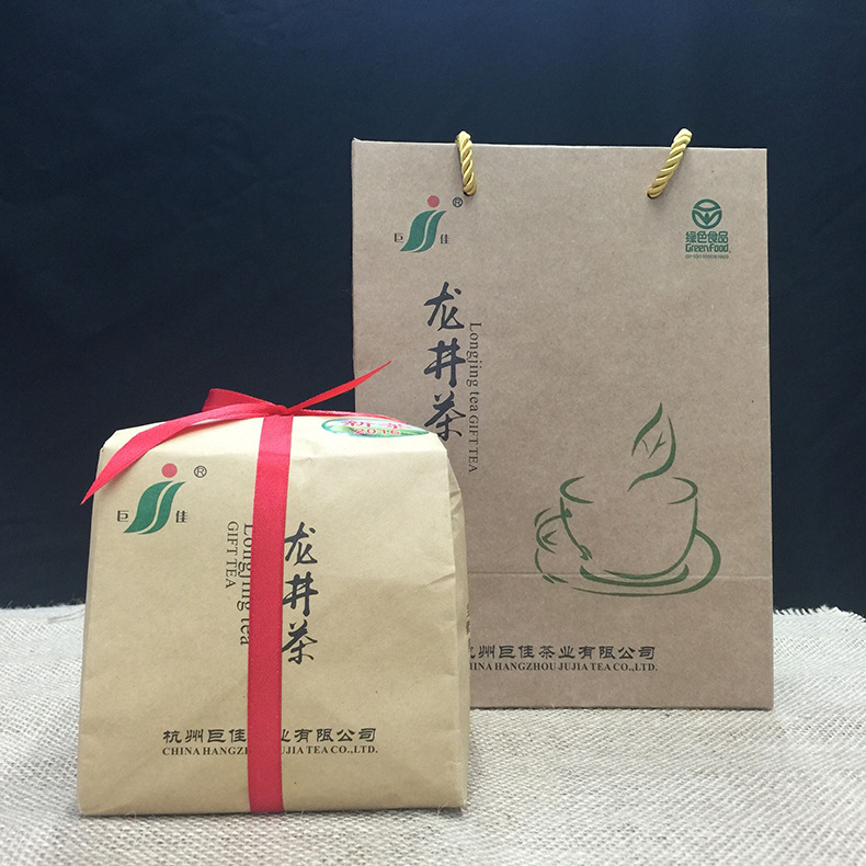 【巨佳茶业】雨前一级巨佳牌龙井茶250g牛皮纸包装,高性价比