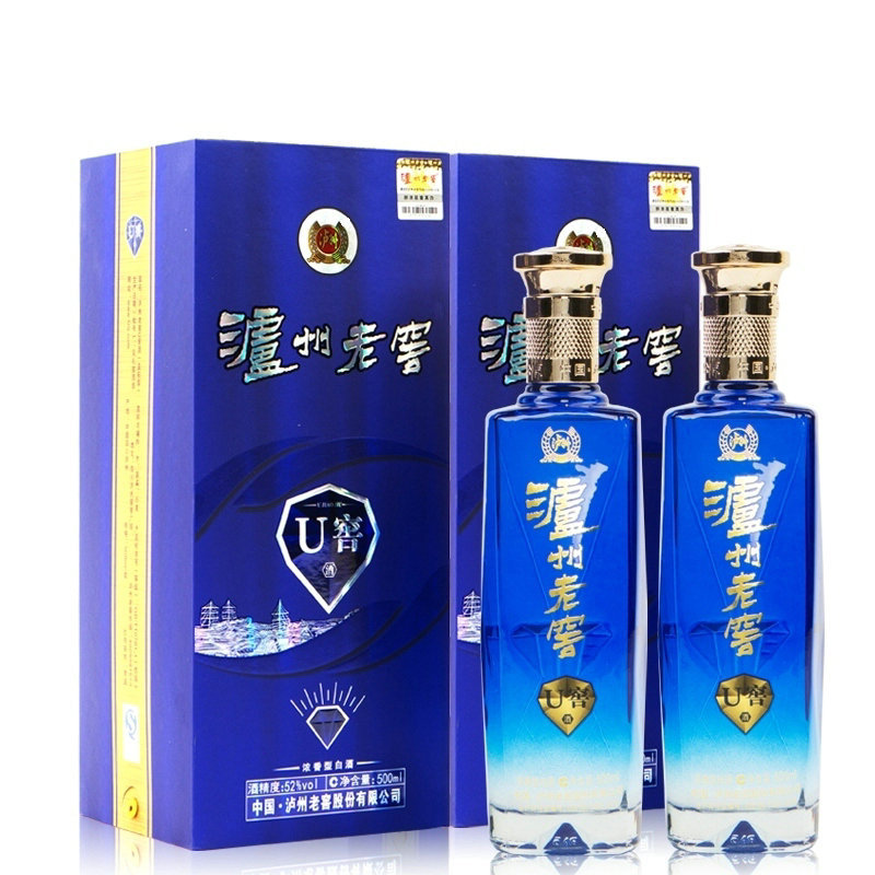 白酒批发 泸州老窖 u窖蓝钻 52度浓香