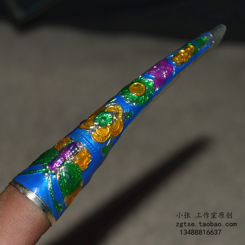 甄嬛传护甲景泰蓝指甲cos清宫千手观音古装饰品仿甄嬛传假指甲套