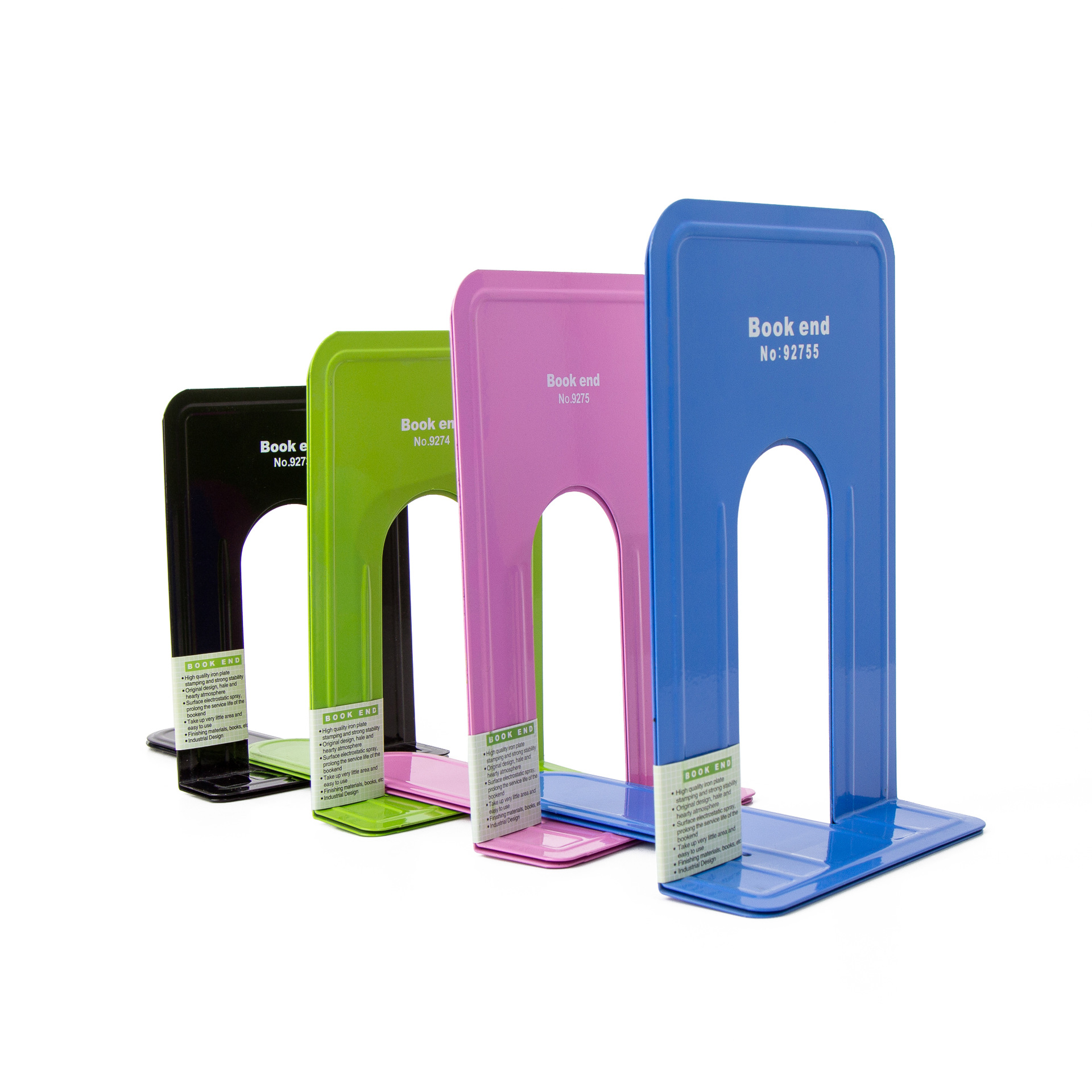 厂家批发 大号 笔款铁书立金属 书档书立架 办公学校图书馆定制