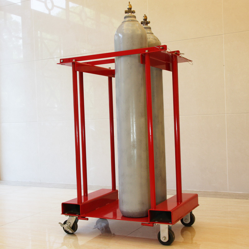 工业车间专用钢瓶架 液化气钢瓶氧气瓶乙炔瓶推架 气瓶架 唯高