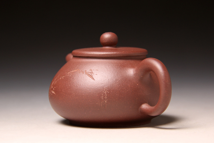 宜兴紫砂壶茶具名家**卢伟萍全手工精品原矿优质老紫泥平盖潘.