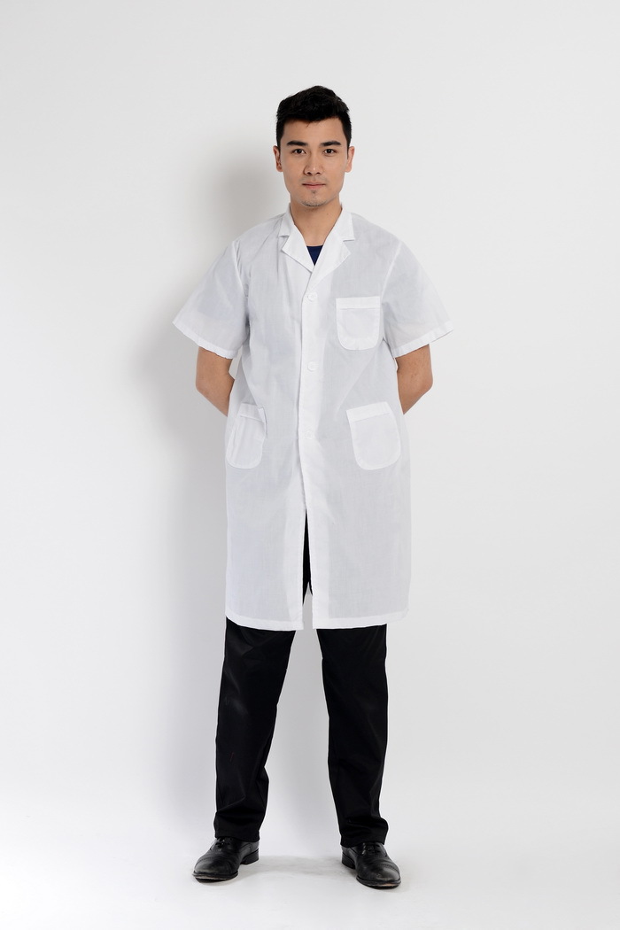 医用白大褂 实验室工作服护士服医生服 实验服短款短袖 - 医疗耗材