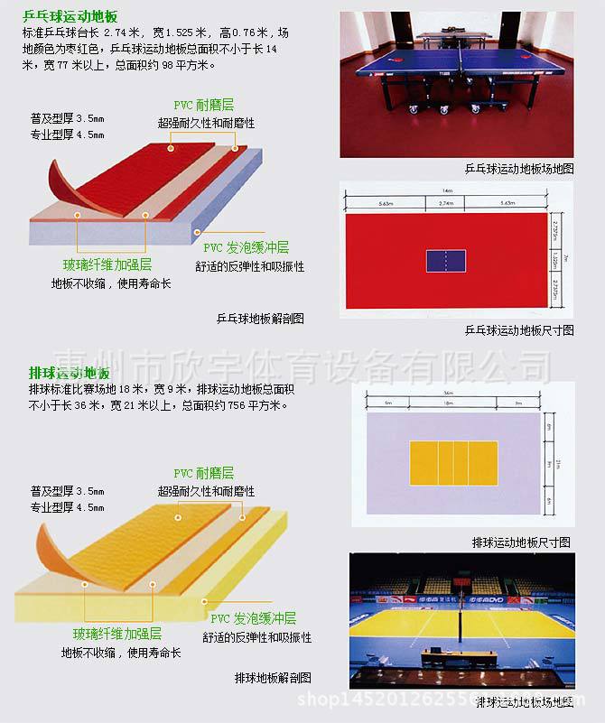 羽毛球塑胶地板_室内pvc塑胶地板铺设 乒乓球