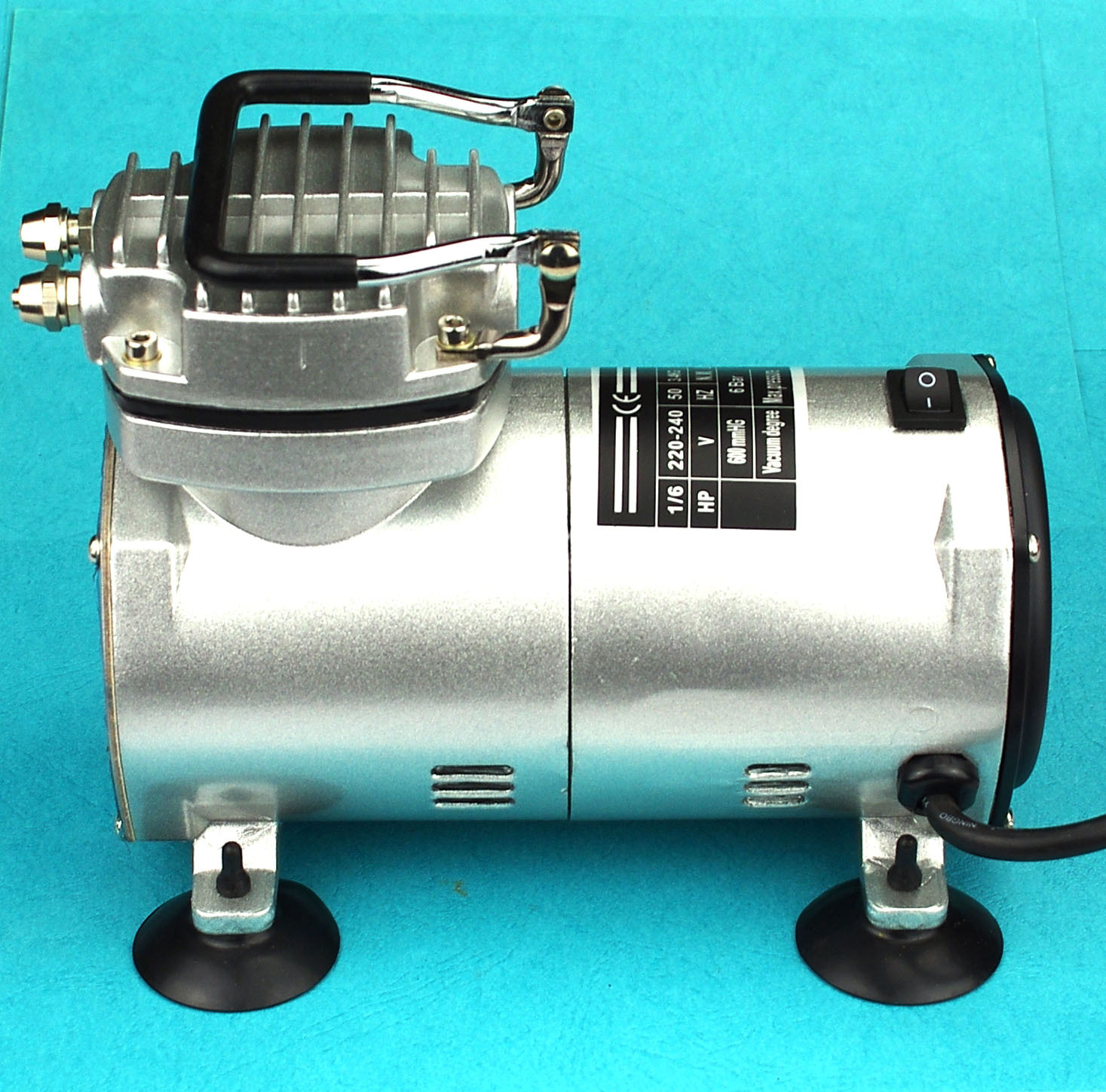 便携交流微型活塞泵真空泵负压-80kpa-流量23l/min-可吹-可吸