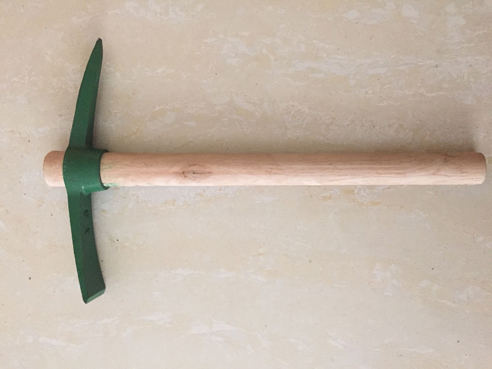 厂家直销 便携正品木柄十字小洋镐军镐工兵镐建筑工具 重量钢镐