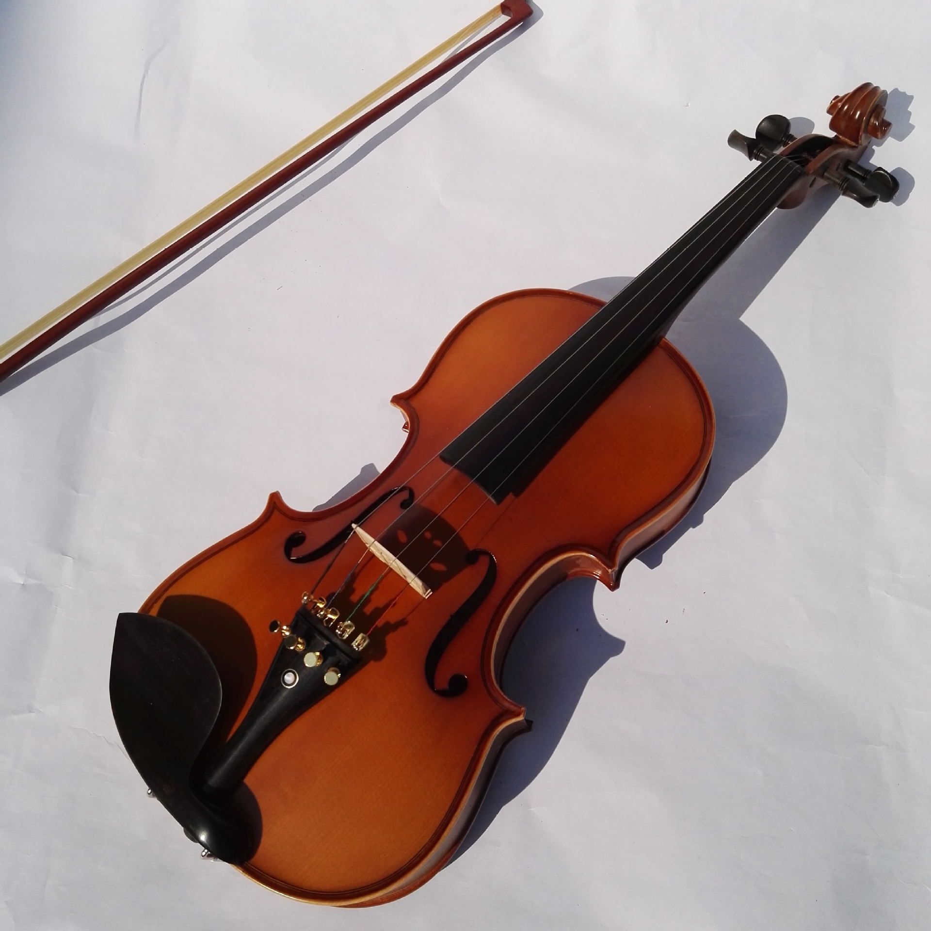 天音哑光磨边实木小提琴初学者儿童练习考级表演乌木配置特价包邮