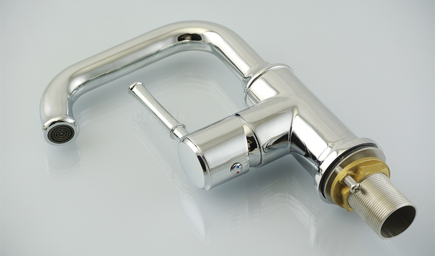 铜镀铬面盆龙头冷热台下盆龙头洗脸盆龙头高面盆龙头ciencia