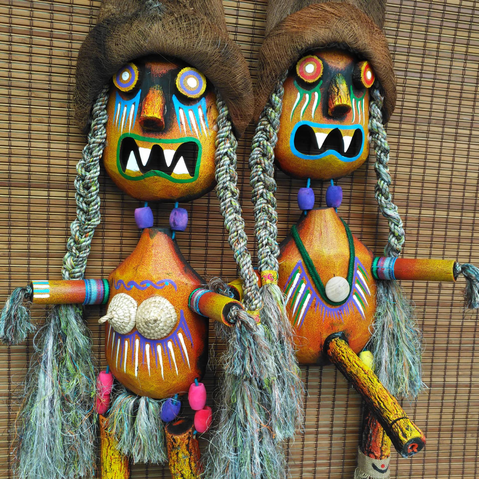 云南民族工艺品野人吞口壁挂1号家具酒店摆件