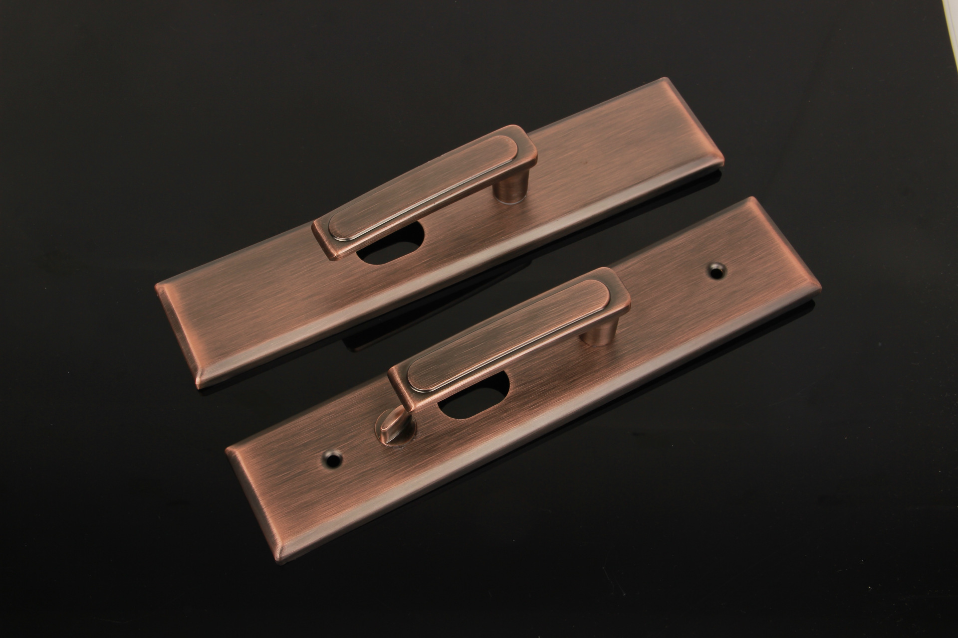 加钢板多功能防盗门把手