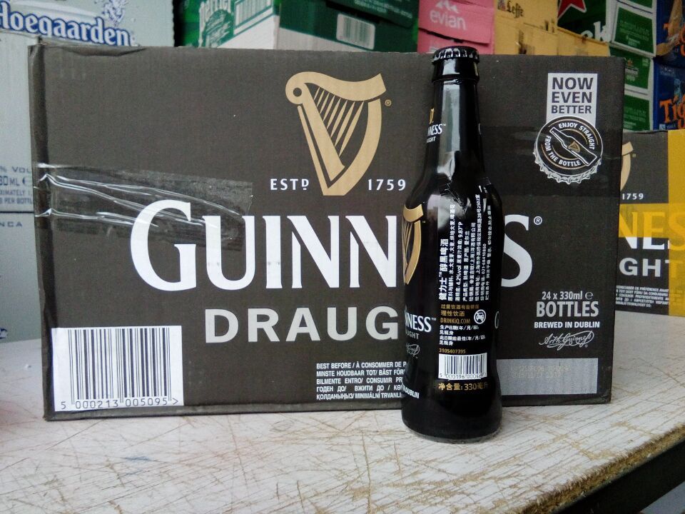 马来西亚原装进口啤酒 guinness健力士黑啤330ml*24瓶特价中