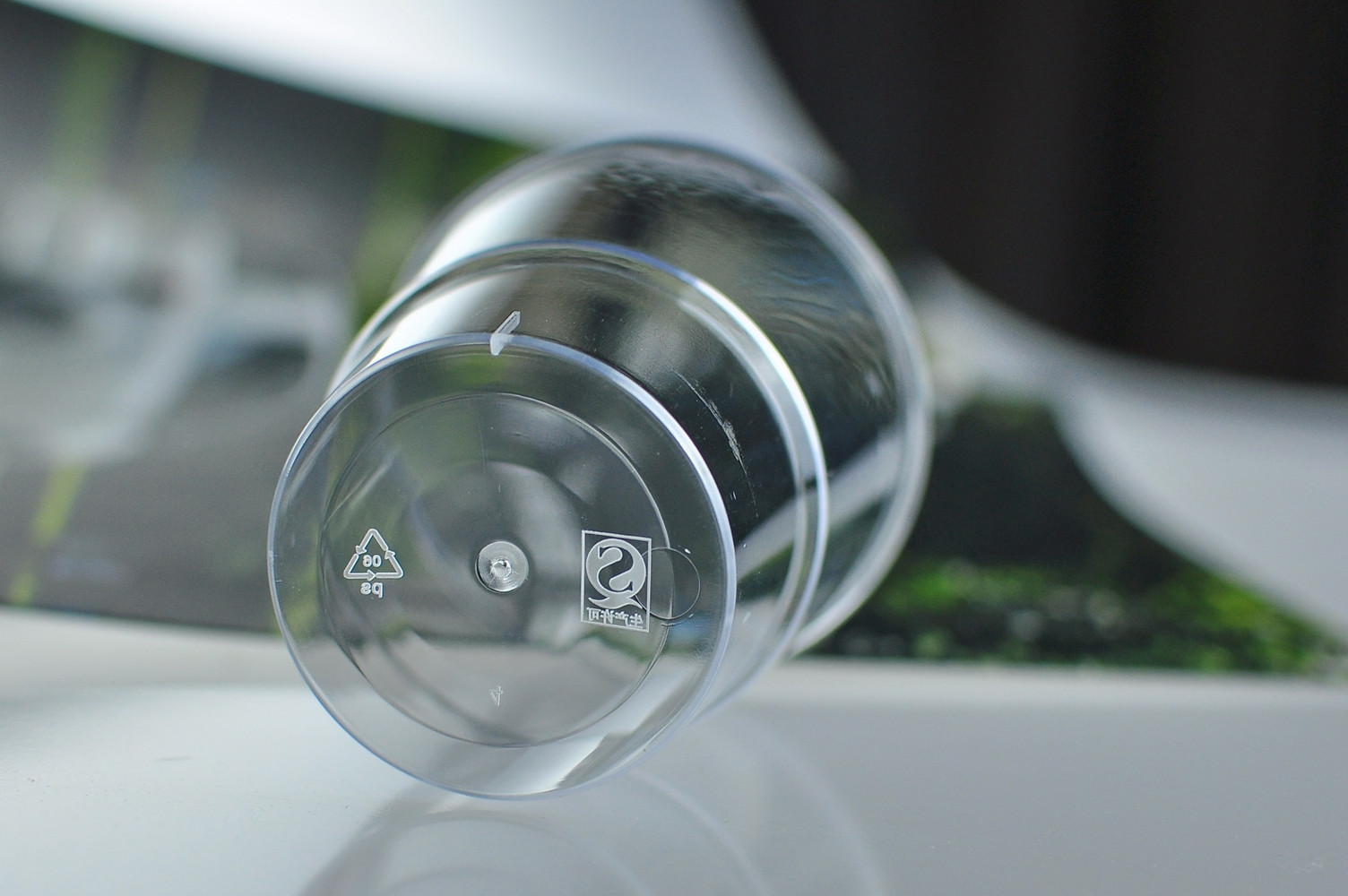 厂家批发150ml一次性航空杯双节透明ps硬塑杯500个高档杯可印字