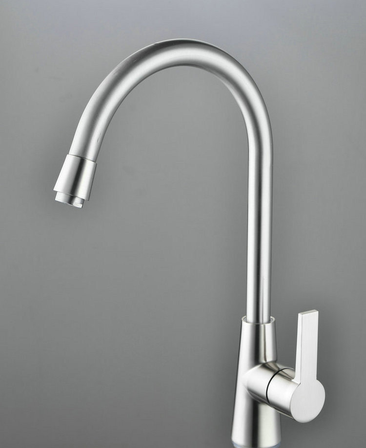 妙浴厨房铜合金水龙头 厨房冷热混水龙头 单联可旋转高管水龙头 泉州