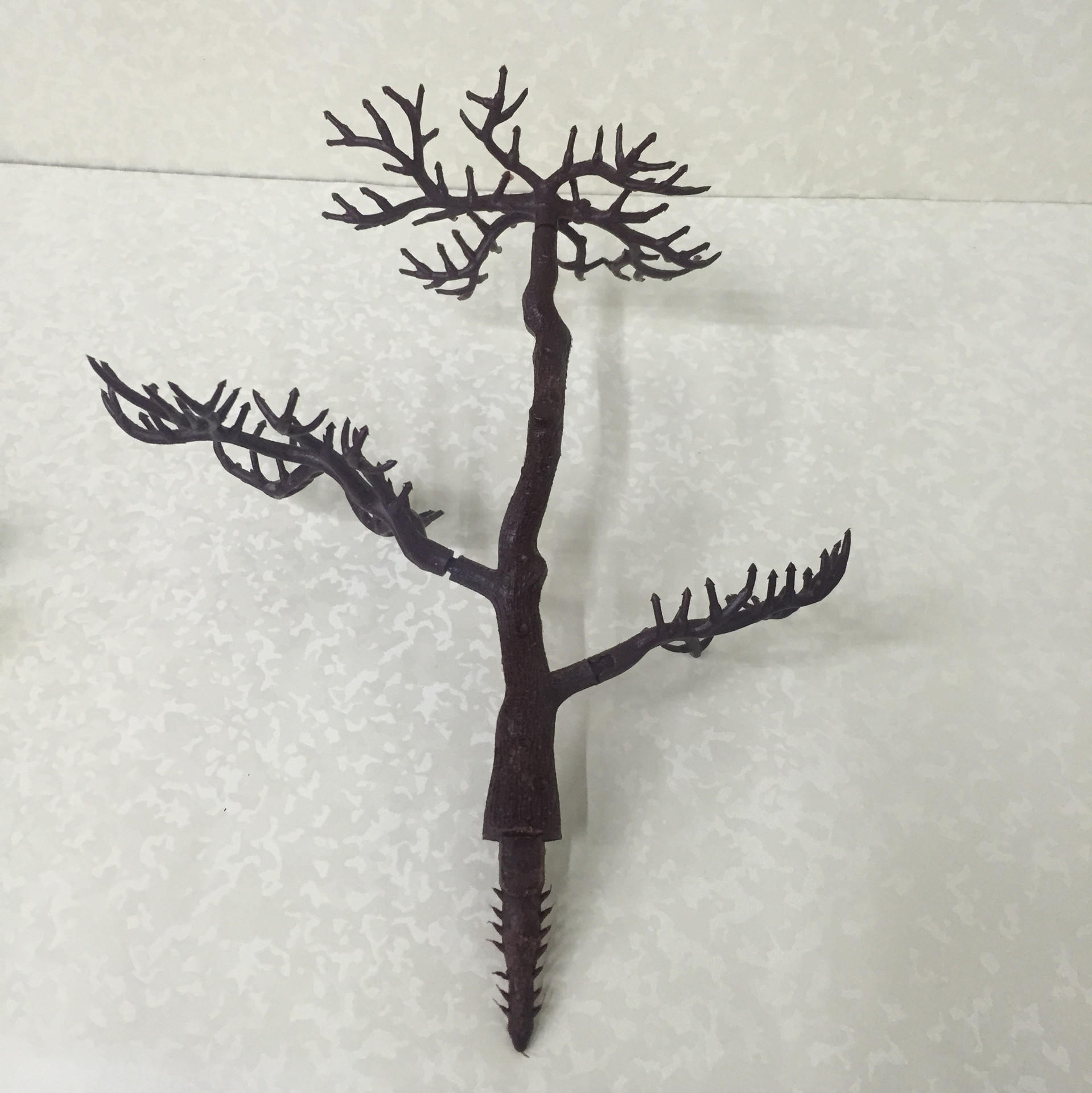 仿真植物塑料小盆景三叉树杆 摇钱树盆栽小树枝配件批发义乌厂家