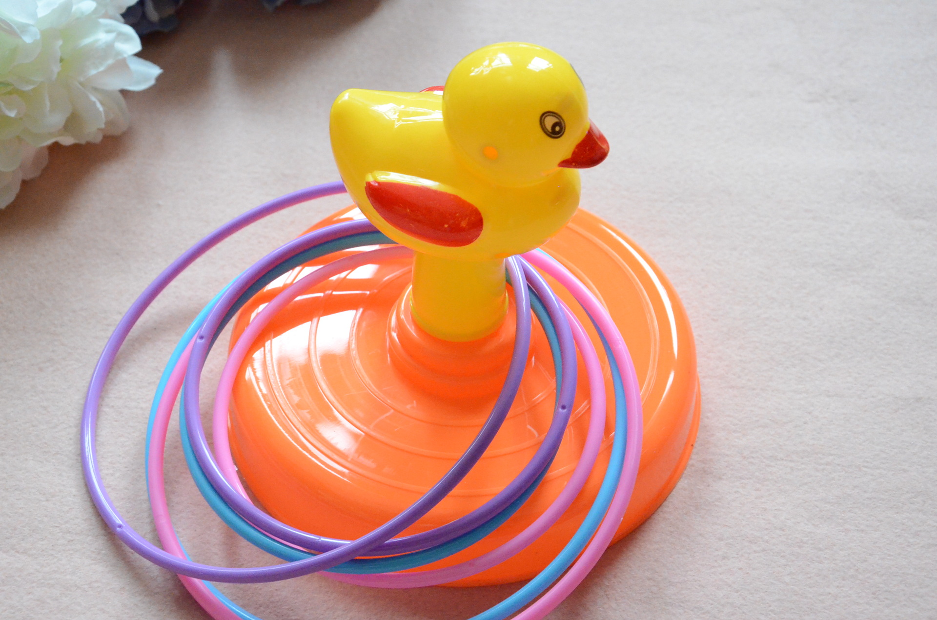 趣味套圈圈 益智玩具儿童玩具2021大黄鸭套套圈 互动玩具