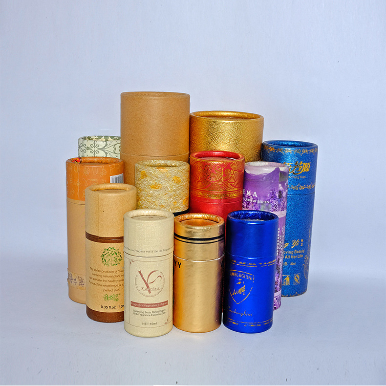 厂家定做圆筒纸罐包装盒高档保温杯礼盒食品精油花茶牛皮纸盒