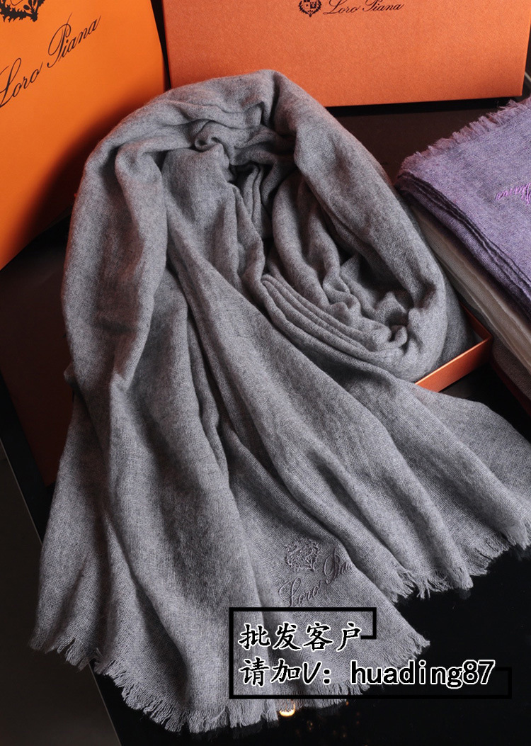 32支蓬松质感~ loro piana纯色羊绒围巾女女冬季.