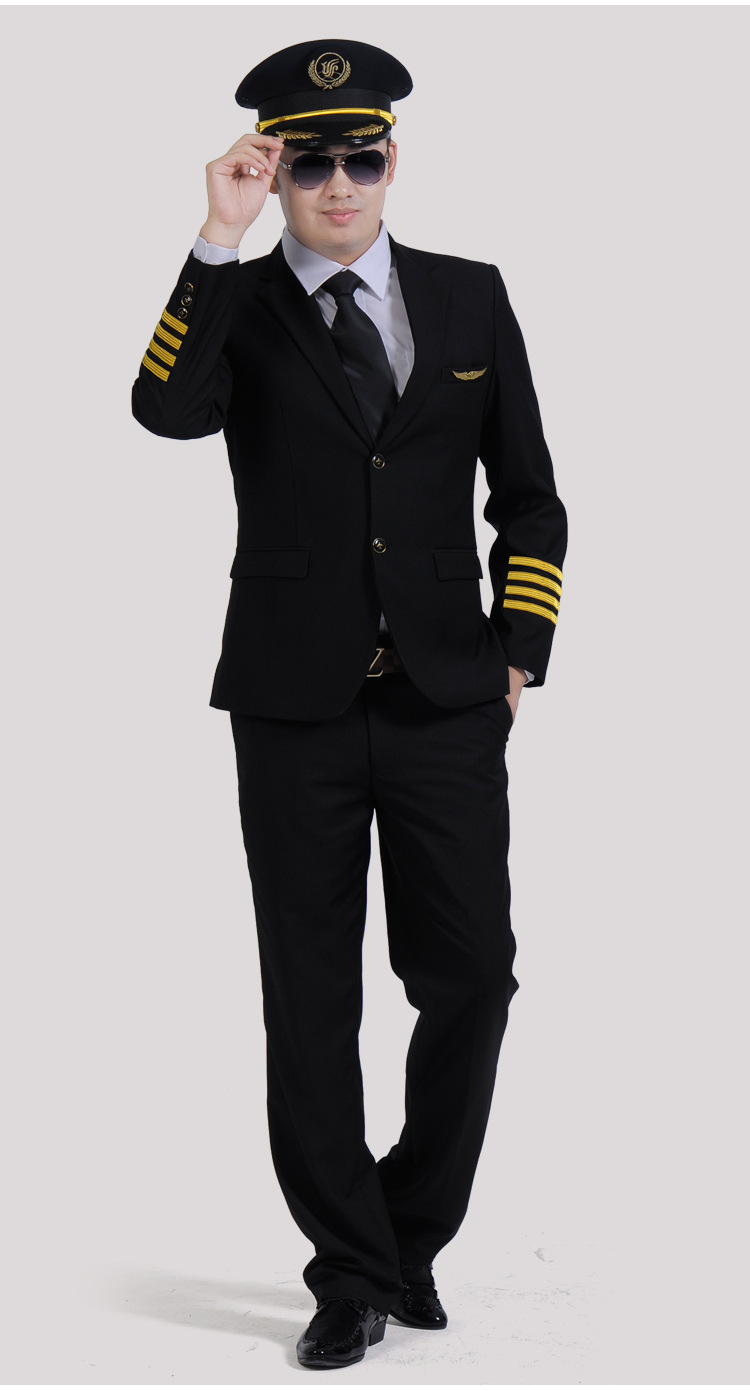 机长制服飞行员服装 航空服饰 工作派对飞行员制服副机长服批.
