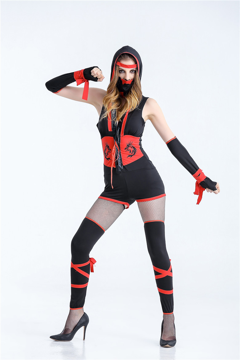 欧美游戏制服万圣节女战士忍者服装卡通动漫halloween女超人服装