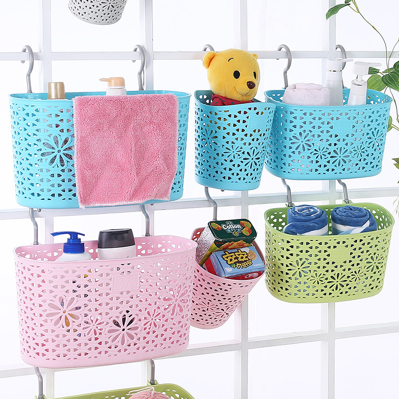 Home Kitchen Multi-Purpose Draining Basket Plastic Fashion Creative Flower Vine Storage Hanging Basket Boutique Hook Storage Basket