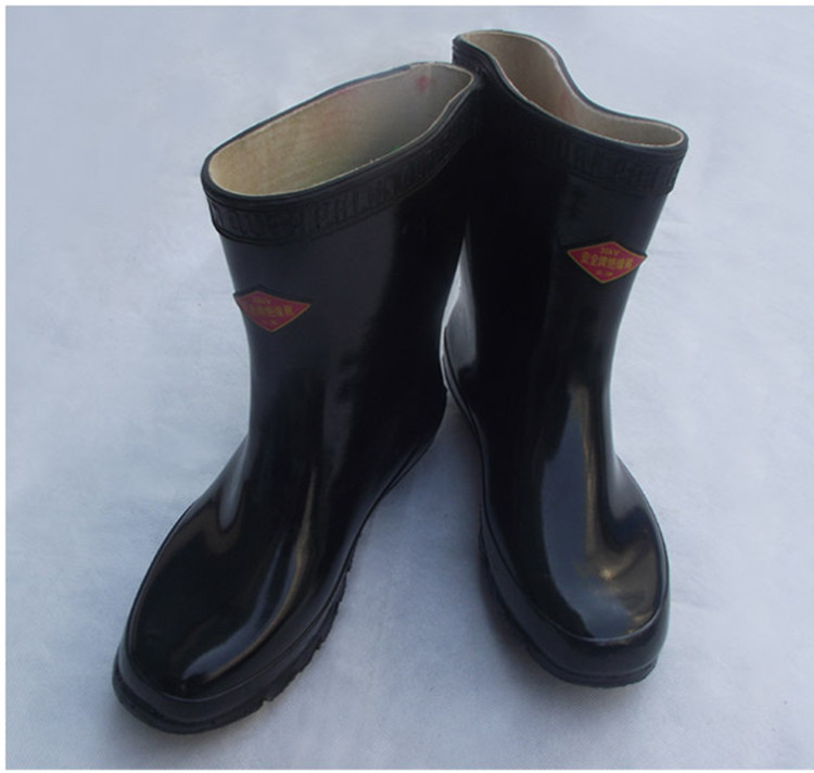 双安 绝缘30kv 高压绝缘靴中半筒电工作业胶鞋