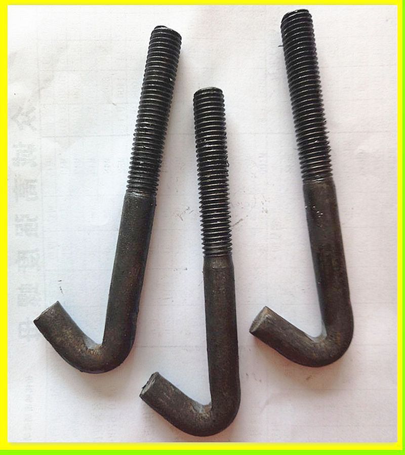 供应勾头螺栓 7字9字地脚螺丝 定制铁问号钩子 钢结构斜拉条 厂家