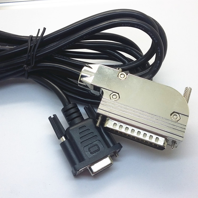 25针转9孔串口线 db9转db25 串口并口信号连接线 d-sub 打印线