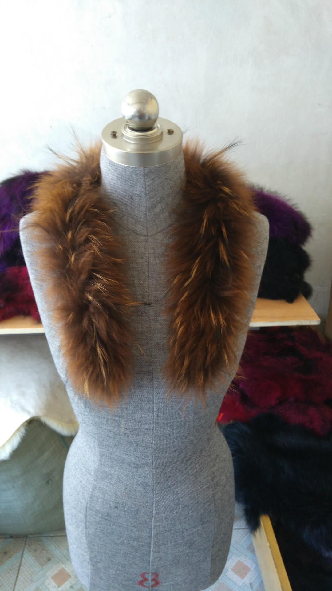 真貉子毛领毛条帽条羽绒服装皮草毛领子河北厂家批发皮草毛领