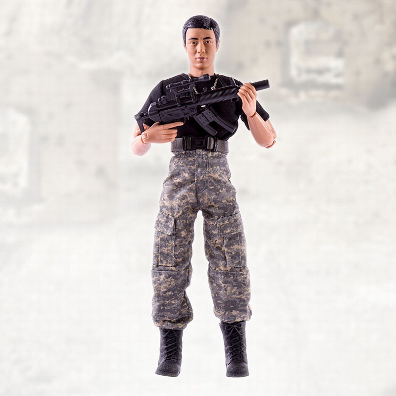 world peacekeepers1:6可动人偶军人及配件6款兵人军事模型玩具