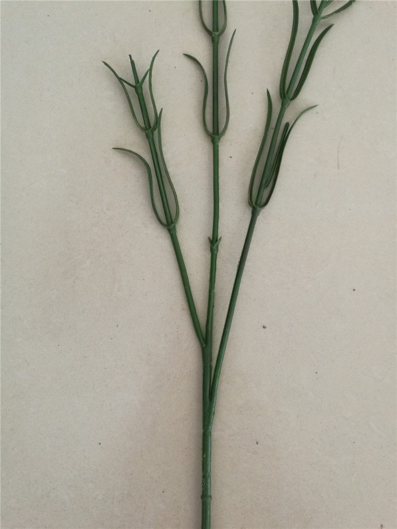 批发仿真花花杆 62厘米三叉康乃馨枝杆 礼品花y14图片色枝头原材