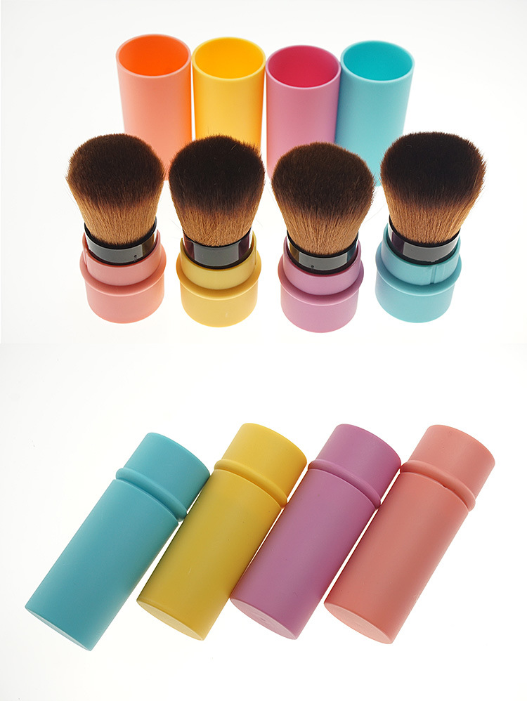 塑料管伸缩刷 伸缩式腮红刷 优质人造纤维毛刷 便携式化妆刷