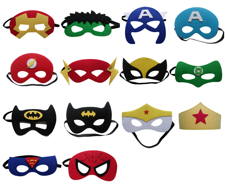 定做毛毡面具眼罩 护腕腰带 超人美国队长