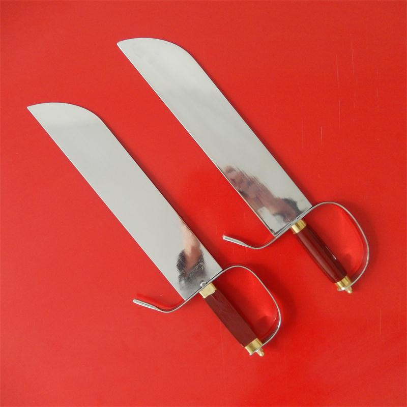 百耀武术刀 咏春刀八斩蝴蝶双刀鸳鸯叶问牛耳尖刀 不开刃批发