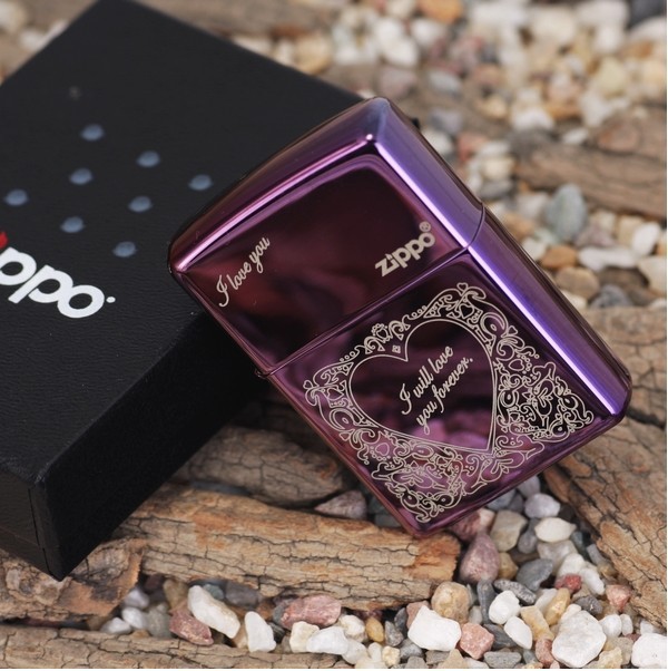 正品zippo 24747 紫冰爱你一世