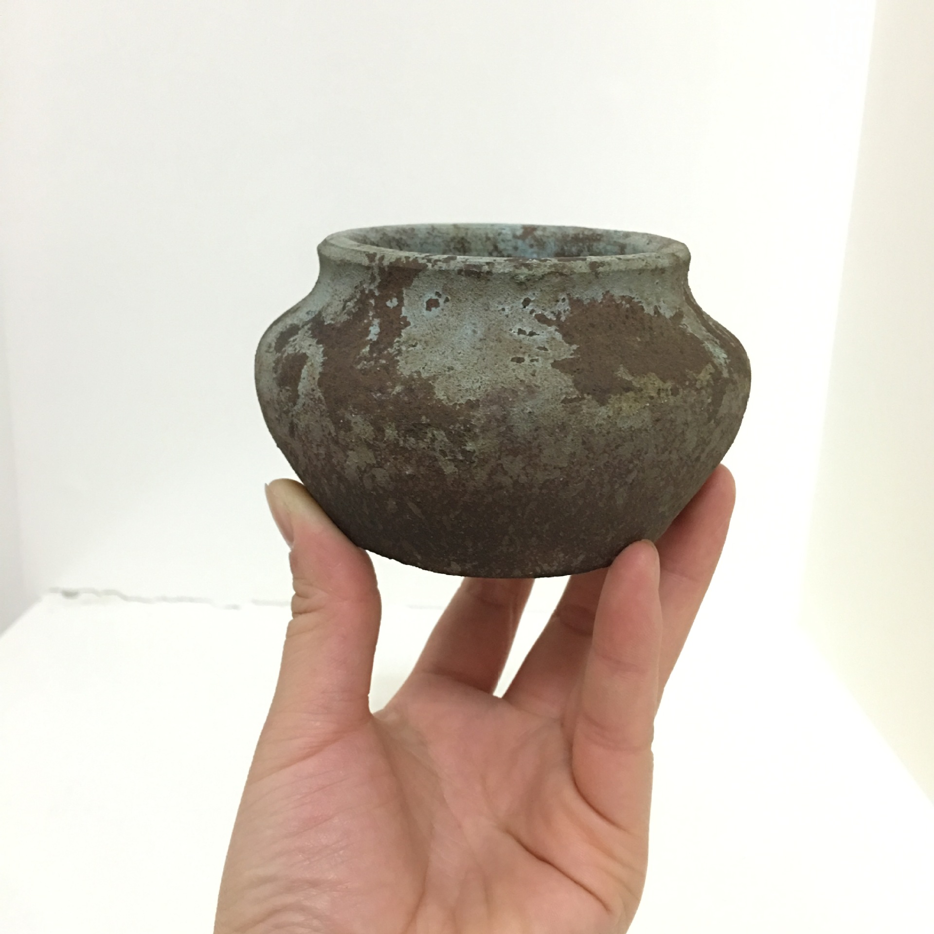 批发陶盆花盆迷你号小号仿古色花盆古陶有孔花盆仿古陶盆做旧花盆