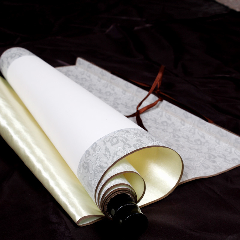 丝绸装饰宣纸织锦卷轴会销仿古礼品字画