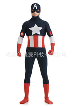 cosplay全包表演服装Zentai复仇者联盟美国队长莱卡紧身衣服装