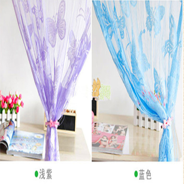 1*2 Big Bowknot Jacquard Finished Product Curtain Line AliExpress Door Curtain Hanging Curtain Partition Curtains Decorative Hallway