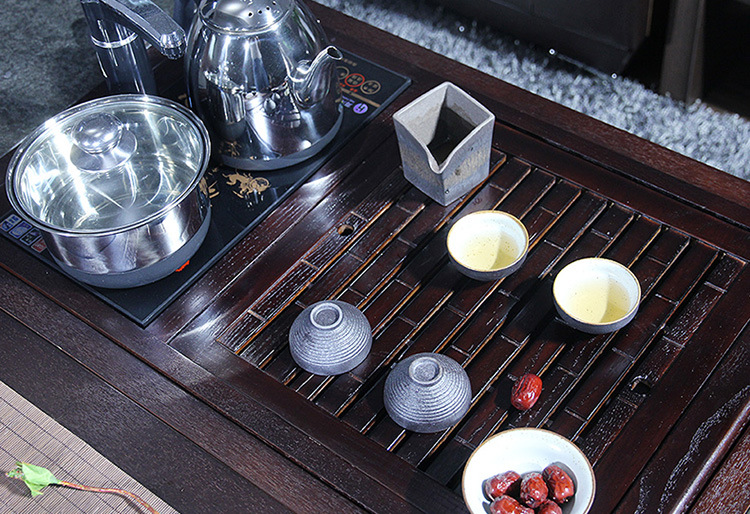 新中式茶桌椅组合实木茶机桌电动升降功夫茶几桌客厅多功能茶台桌
