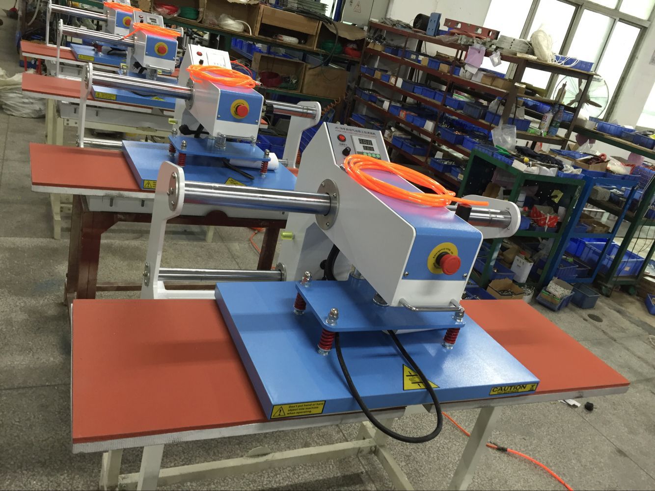 江川jc-7b半自动气动双工烫画机上滑式双工位烫压印花机