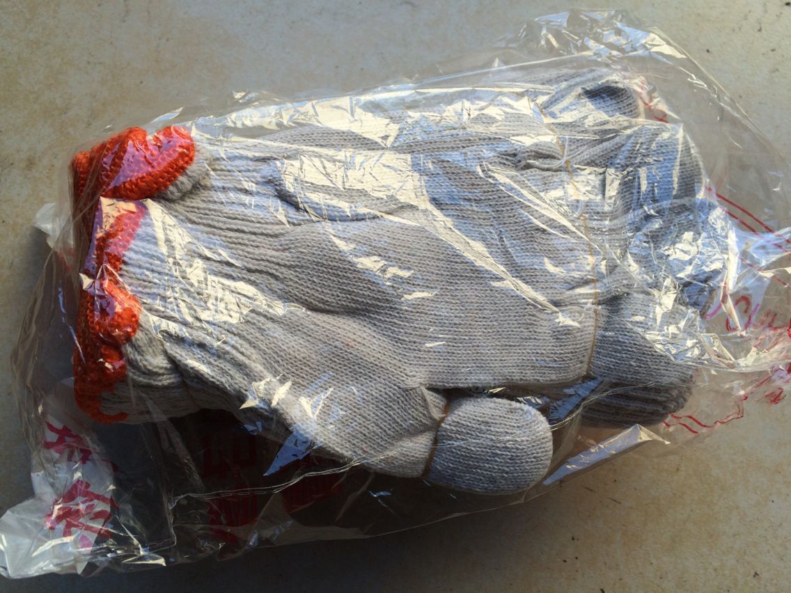 红边线手套450克 棉线手套 劳保手套 红边加厚线手套 手套批发
