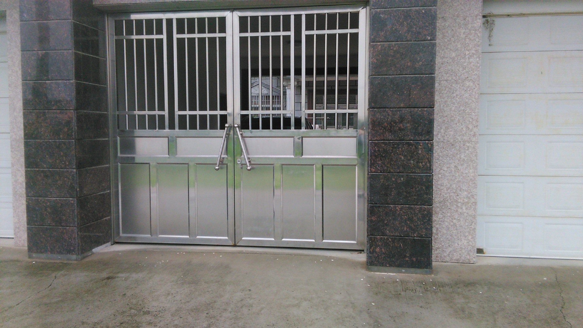 304防盗不锈钢门 钢制别墅双开进户门 钢质庭院工厂防盗大铁门